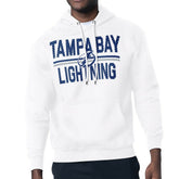 Tampa Bay Lightning Starter Mesh Look Team Name Logo Tri-Blend Pullover Hoodie - White - NHL