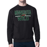 Minnesota Wild Starter Mesh Look Team Name Logo Pullover Sweatshirt - Black - NHL