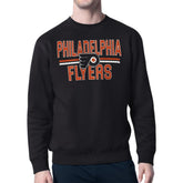 Philadelphia Flyers Starter Mesh Look Team Name Logo Pullover Sweatshirt - Black - NHL