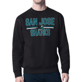 San Jose Sharks Starter Mesh Look Team Name Logo Pullover Sweatshirt - Black - NHL