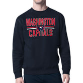 Washington Capitals Starter Mesh Look Team Name Logo Pullover Sweatshirt - Navy - NHL
