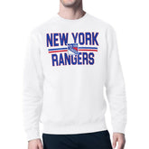 New York Rangers Starter Mesh Look Team Name Logo Pullover Sweatshirt - White - NHL