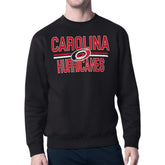 Carolina Hurricanes Starter Mesh Look Team Name Logo Pullover Sweatshirt - Black - NHL
