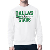 Dallas Stars Starter Mesh Look Team Name Logo Pullover Sweatshirt - White - NHL
