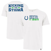 Indianapolis Colts '47 Unisex Mental Health is Health Kicking the Stigma Franklin T-Shirt White | 47 brand