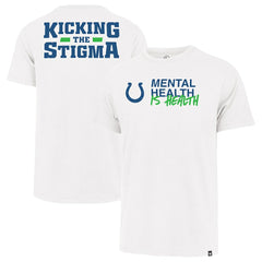 Indianapolis Colts '47 Unisex Mental Health is Health Kicking the Stigma Franklin T-Shirt White | 47 brand