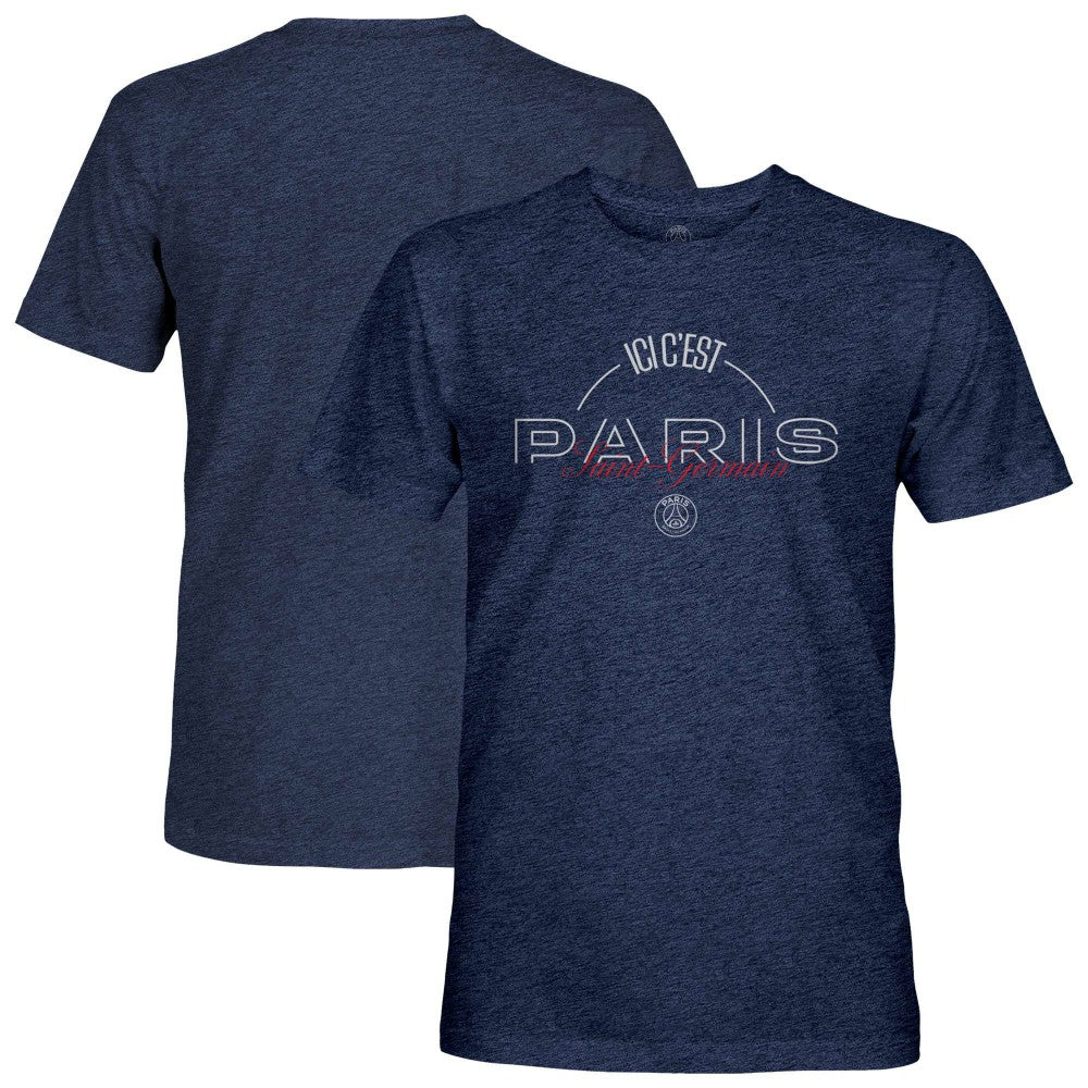 Paris Saint-Germain 1863FC Slogan Vintage Tri-Blend T-Shirt Navy - FIFA World CUP
