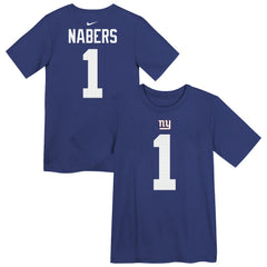 Malik Nabers New York Giants Preschool Name & Number T-Shirt Royal | Nike for Sale