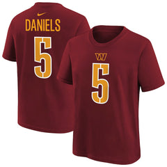Jayden Daniels Washington Commanders Preschool Player Name & Number T-Shirt Burgundy | Nike for Sale