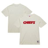 Kansas City Chiefs Vintage Logo Heritage Slub T-Shirt Cream | Mitchell & Ness