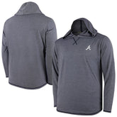 Atlanta Braves Butter Stripe Tri-Blend Long Sleeve Hoodie T-Shirt - Navy Hoodies - MLB