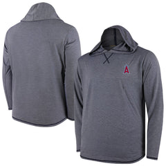 Los Angeles Angels Butter Stripe Tri-Blend Long Sleeve Hoodie T-Shirt - Navy Hoodies - MLB