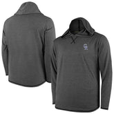 Colorado Rockies Butter Stripe Tri-Blend Long Sleeve Hoodie T-Shirt - Black Hoodies - MLB