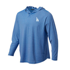 Los Angeles Dodgers Butter Stripe Tri-Blend Long Sleeve Hoodie T-Shirt - Royal Hoodies - MLB