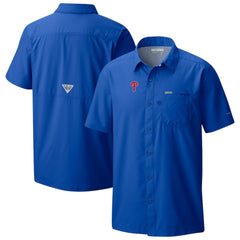 Philadelphia Phillies Columbia Slack Tide Omni-Wick Button-Up Camp Shirt - MLB