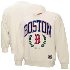 Boston Red Sox Mitchell & Ness Women's Cooperstown Collection Laurel Pullover Sweatshirt - MLB