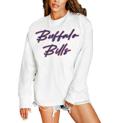 Buffalo Bills Gameday Couture Women's Classic Comeback Oversized Long Sleeve T-Shirt White | NFL