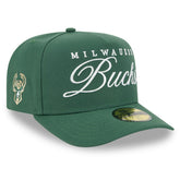 Milwaukee Bucks 2025 NBA Draft A-Frame 59FIFTY Fitted Hat Hunter Green - NBA