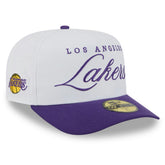 Los Angeles Lakers 2025 NBA Draft A-Frame 59FIFTY Fitted Hat White/Purple - NBA