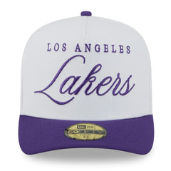 Los Angeles Lakers 2025 NBA Draft A-Frame 59FIFTY Fitted Hat White/Purple - NBA