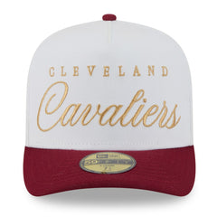 Cleveland Cavaliers 2025 NBA Draft A-Frame 59FIFTY Fitted Hat White/Wine - NBA