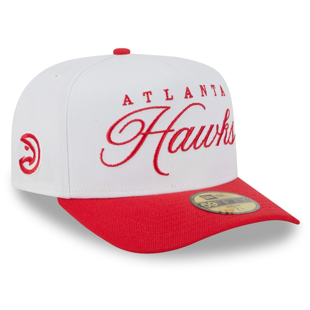 Atlanta Hawks 2025 NBA Draft A-Frame 59FIFTY Fitted Hat White/Red - NBA