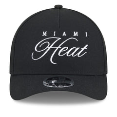 Miami Heat 2025 NBA Draft M-Crown A-Frame 9FORTY Adjustable Hat Black - NBA