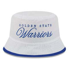 Golden State Warriors 2025 NBA Draft Nylon Bucket Hat White/Royal - NBA