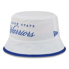 Golden State Warriors 2025 NBA Draft Nylon Bucket Hat White/Royal - NBA