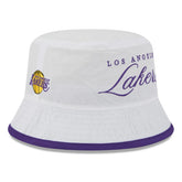 Los Angeles Lakers 2025 NBA Draft Nylon Bucket Hat White/Purple - NBA