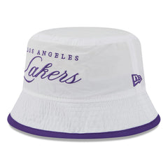 Los Angeles Lakers 2025 NBA Draft Nylon Bucket Hat White/Purple - NBA