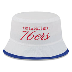 Philadelphia 76ers 2025 NBA Draft Nylon Bucket Hat White/Royal - NBA