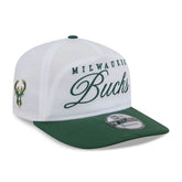 Milwaukee Bucks 2025 NBA Draft On-Stage Nylon 19TWENTY Adjustable Hat White/Hunter Green - NBA
