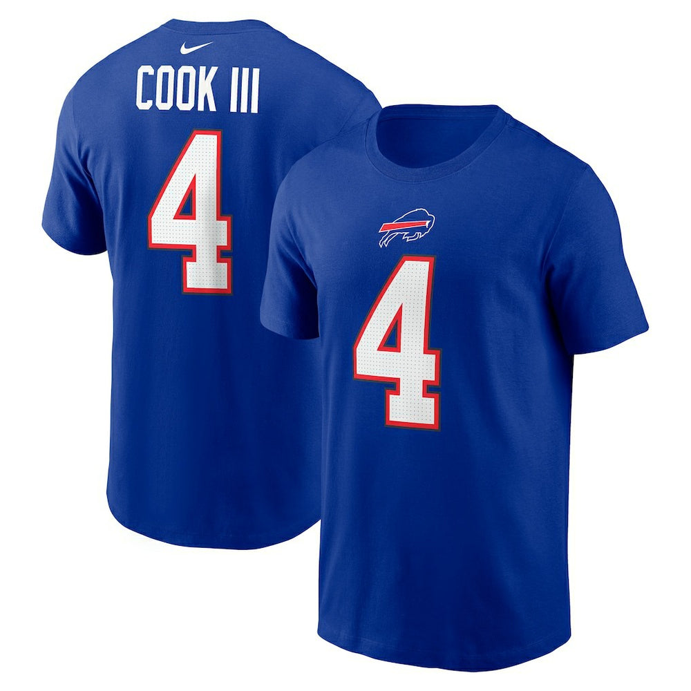 James Cook Buffalo Bills Name & Number T-Shirt Royal | Nike for Sale