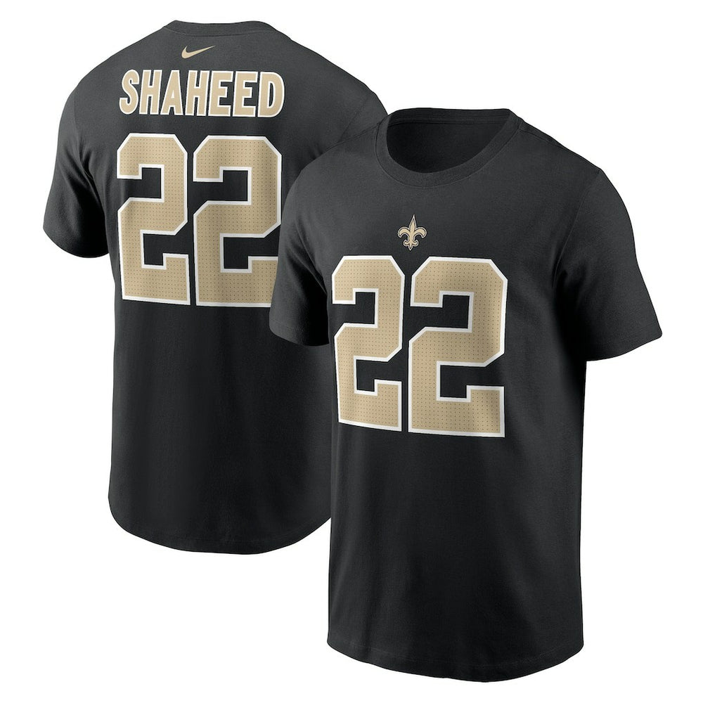 Rashid Shaheed New Orleans Saints Name & Number T-Shirt Black | Nike for Sale