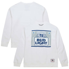 New York Giants x Bud Light The Crest Pullover Sweatshirt White | Mitchell & Ness