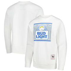 Los Angeles Chargers x Bud Light The Crest Pullover Sweatshirt White | Mitchell & Ness