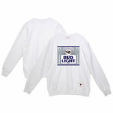 Baltimore Ravens x Bud Light The Crest Pullover Sweatshirt White | Mitchell & Ness