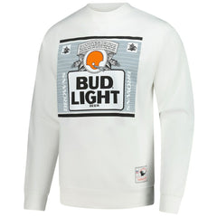 Cleveland Browns x Bud Light The Crest Pullover Sweatshirt White | Mitchell & Ness