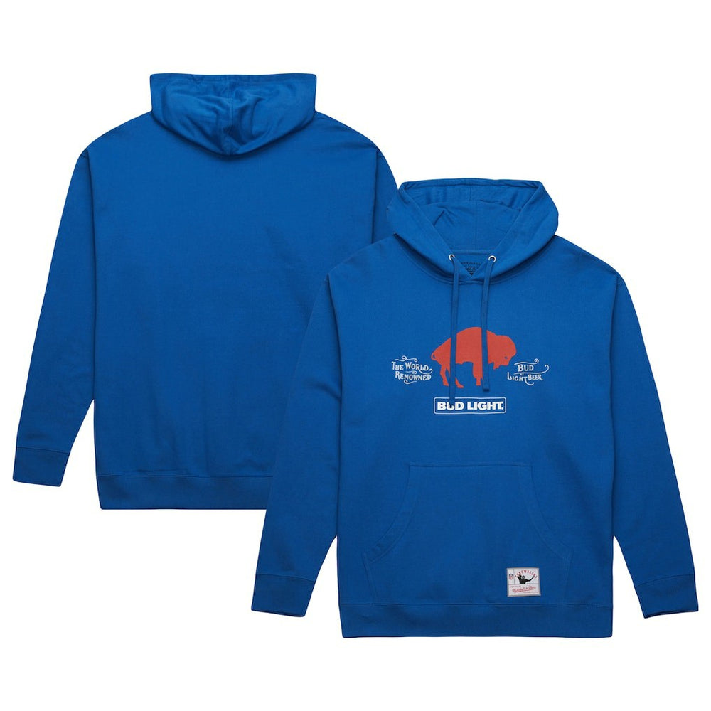 Buffalo Bills NFL x Bud Light Vintage Pullover Hoodie Royal | Mitchell & Ness