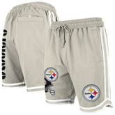 Pittsburgh Steelers New Era Stone Multi Patch Shorts Light Beige | NFL