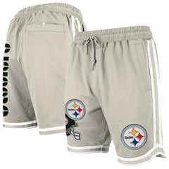 Pittsburgh Steelers New Era Stone Multi Patch Shorts Light Beige | NFL