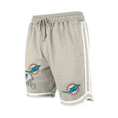 Miami Dolphins New Era Stone Multi Patch Shorts Light Beige | NFL