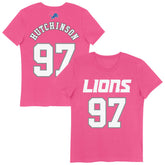 Aidan Hutchinson Detroit Lions Girls Youth Player Name & Number T-Shirt Pink | NFL