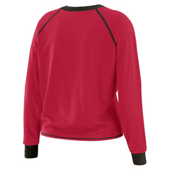 Arizona Cardinals WEAR by Erin Andrews Women's Plus Size Tie-Front Long Sleeve Top Cardinal/Black | NFL