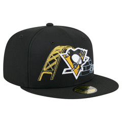 Pittsburgh Penguins New Era State Stitch 59FIFTY Fitted Hat - Black - NHL