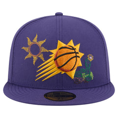 Phoenix Suns State Stitch 59FIFTY Fitted Hat Purple - NBA