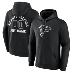 Atlanta Falcons Personalized Name & Number Pullover Hoodie Black | NFL