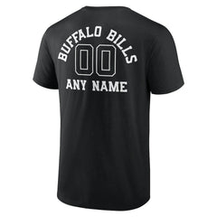 Buffalo Bills Personalized Name & Number Monochrome T-Shirt Black | NFL