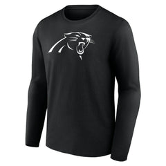 Carolina Panthers Personalized Name & Number Monochrome Long Sleeve T-Shirt Black | NFL